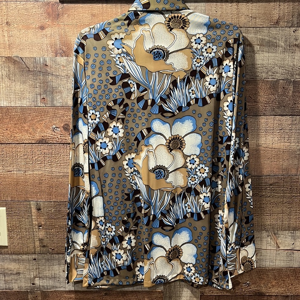 FOCUS Career Club vintage Floral Patterned Men's Shirt medium 70's - Picture 3 of 7